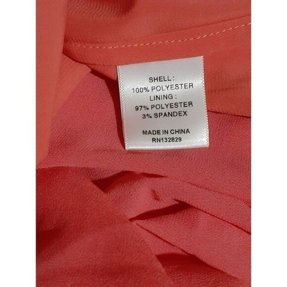 Lovers + Friends Salmon Pink Cocktail Bridesmaid Sleeveless Ruffle Leg Split M - Picture 9 of 9